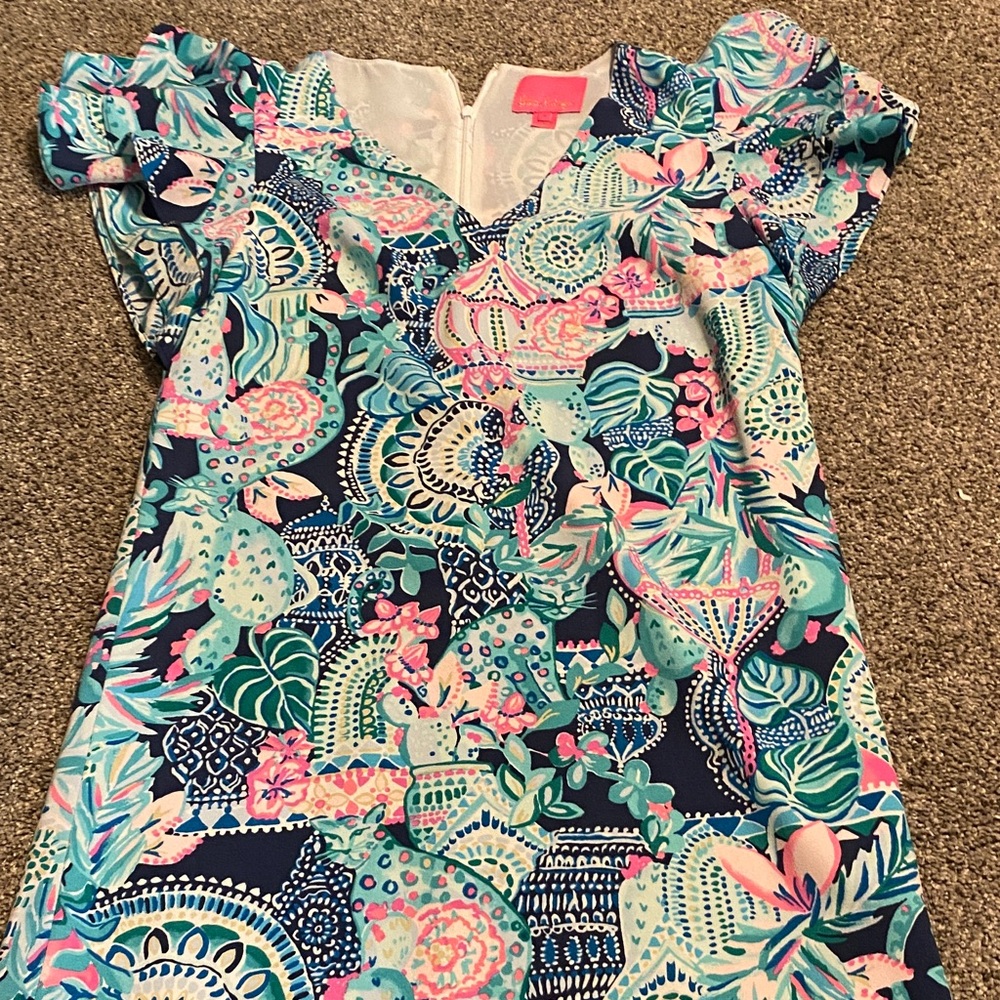 Lilly Pulitzer Blue and Pink Floral Dress